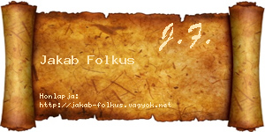 Jakab Folkus névjegykártya